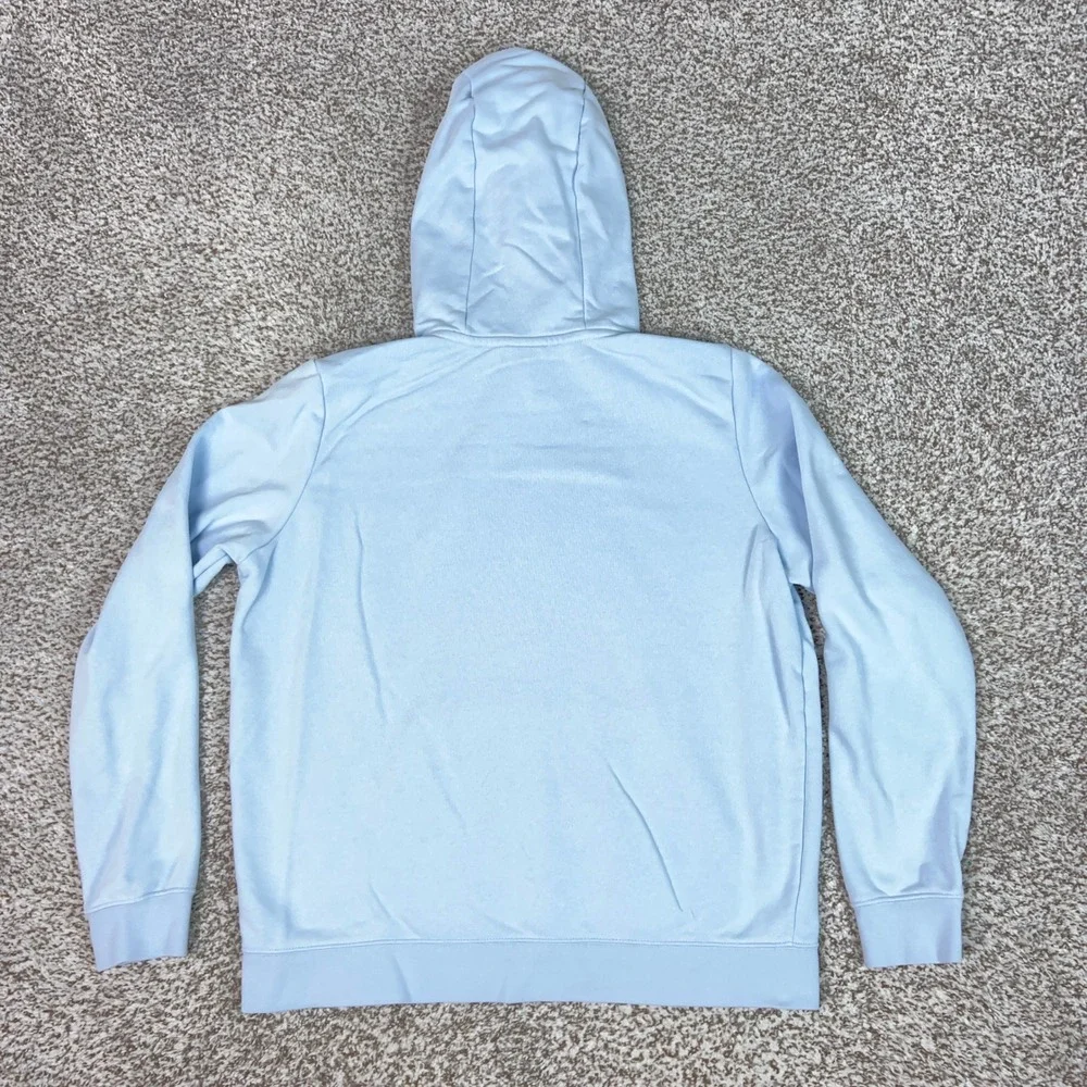 Nike Hoodie Mens Large Blue Pullover Fleece Sweatshirt Logo Club Sportswear Top